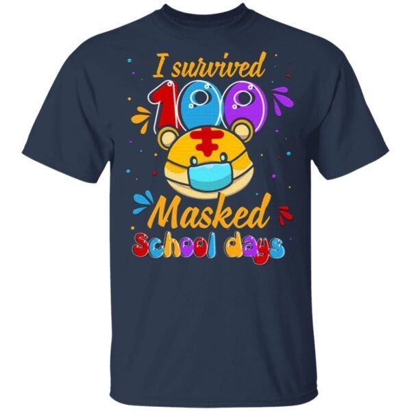 Tiger I Survived 100 Masked School Day 2021 T-Shirt