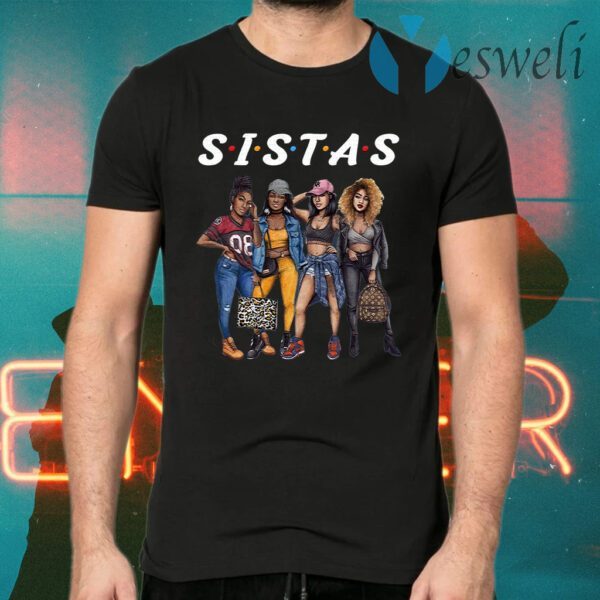 Black Sistas Queen Melanin Afro Girl African American T-Shirt