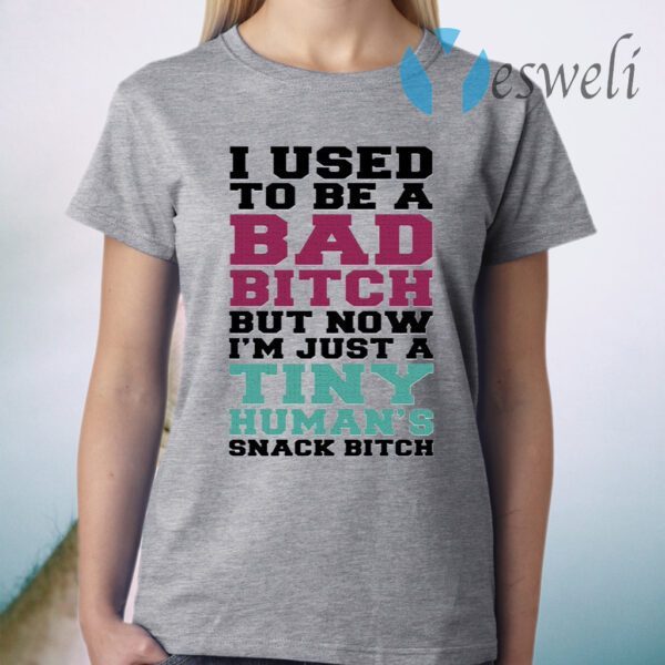 I Used To Be A Bad Bitch But Now I’m Just A Tiny Human’s Snack Bitch T-Shirt