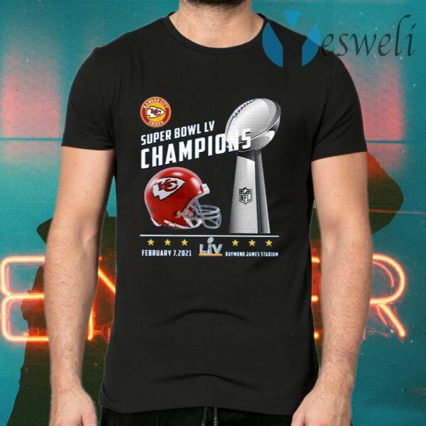 Kansas City Chiefs Super Bowl LV 2021 Champions T-Shirt