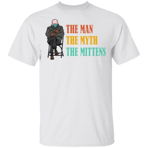 Bernie The Man The Myth The Mittens Sanders Funny Bernie Meme Vintage T-Shirt