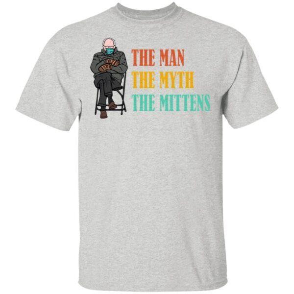 Bernie The Man The Myth The Mittens Sanders Funny Bernie Meme Vintage T-Shirt