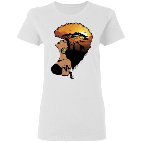 Safari Goddess Black Woman African Elephant T-Shirt