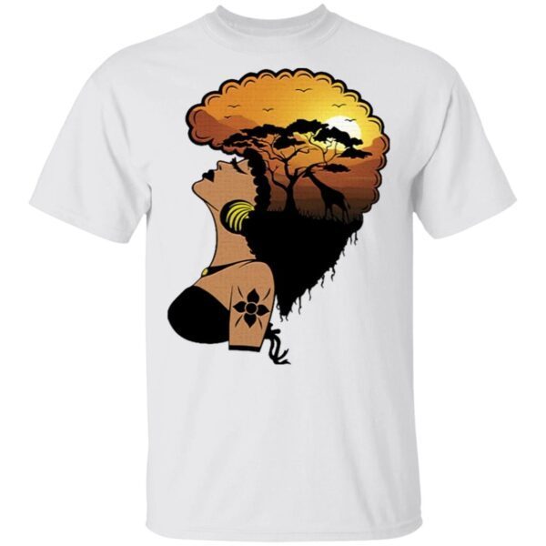 Safari Goddess Black Woman African Elephant T-Shirt
