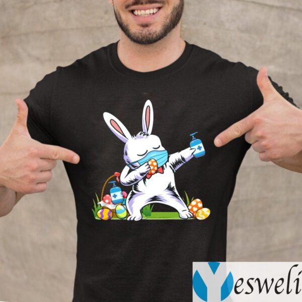 2021 Dabbing Easter Bunny Wearing Mask T-Shirt