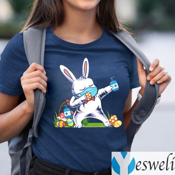 2021 Dabbing Easter Bunny Wearing Mask T-Shirts