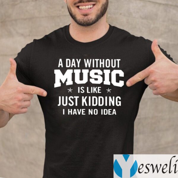 A day without music is like just kidding I have no idea shirt