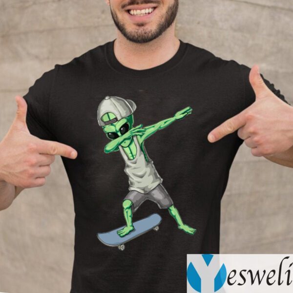 Alien Dabbing Skateboard Shirt