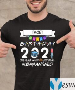 Birthday 2021 The Year When Shit Got Real Quarantined Shirts