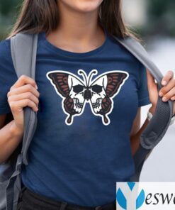 Butterfly Skull Illustration Shirt