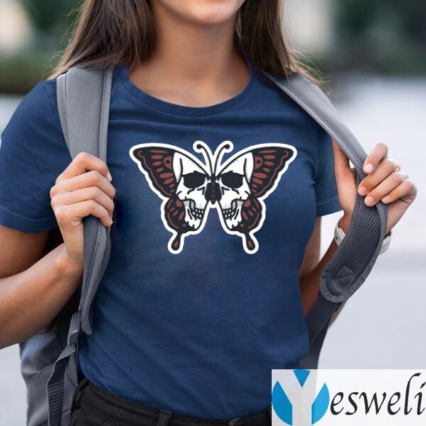 Butterfly Skull Illustration Shirt
