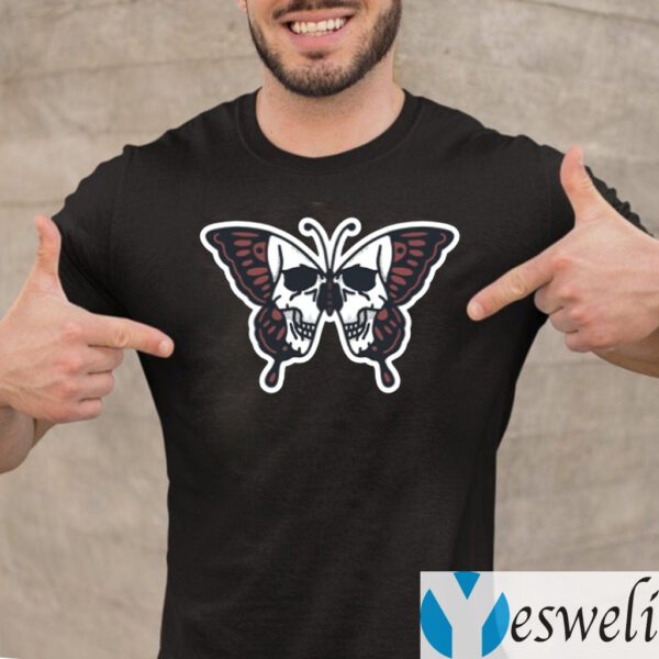 Butterfly Skull Illustration Shirts