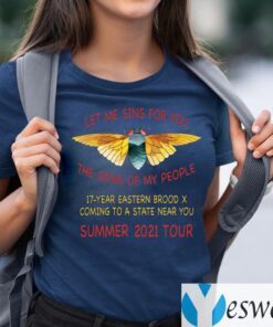 Cicada Let Me Sing For You The Song Of My People Summer 2021 Tour T-Shirts