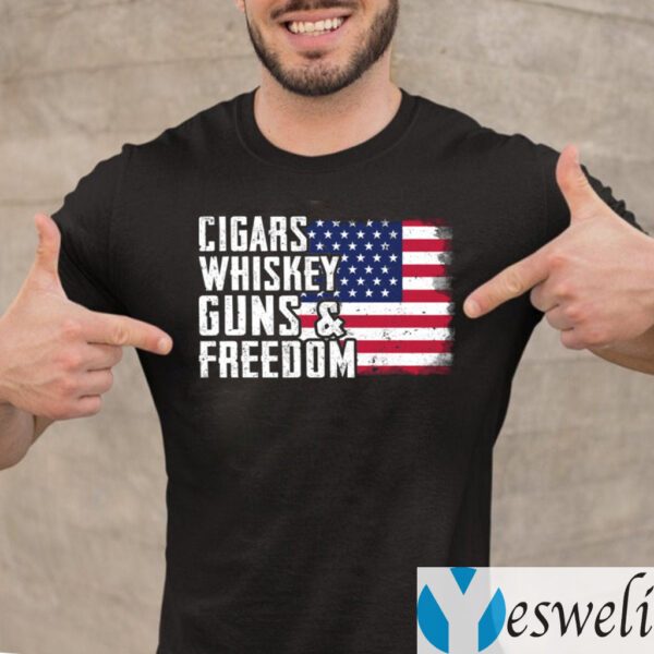 Cigars Whiskey Guns And Freedom TeeShirts