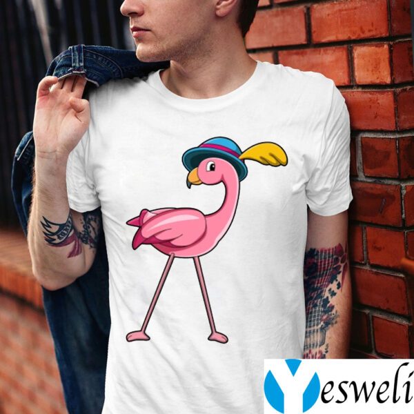 Flamingo with Hat & Feather Shirts