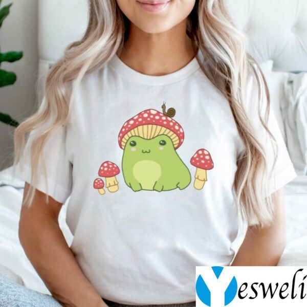 Frog With Mushroom Hat And Snail TeeShirt