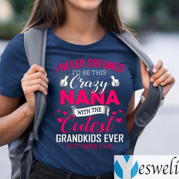 I Never Dreamed I’d Be This Crazy Nana With The Cutest Grandkids Ever But Here I Am T-Shirts