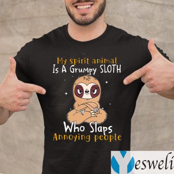 My Spirit Animal Is A Grumpy Sloth Who Slaps Annoying People Shirts