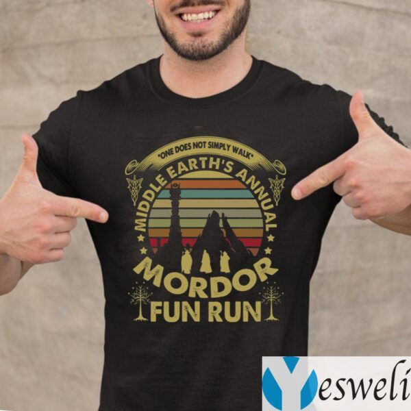 One Does Not Simply Walk Middle Earth’s Annual Mordor Fun Run Sunset Vintage Shirts