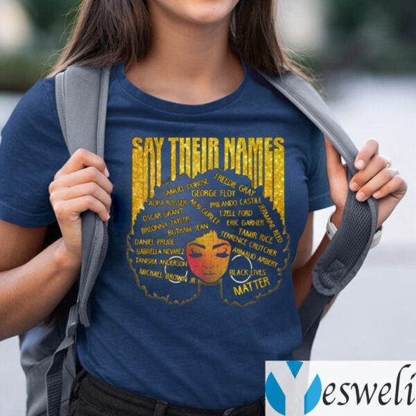 Say Their Names Afro Ladies T-Shirts