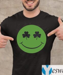 Shamrock Green Happy Face St Patricks Day Shirt