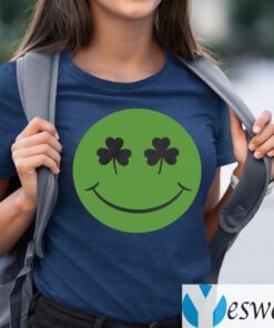 Shamrock Green Happy Face St Patricks Day Shirts