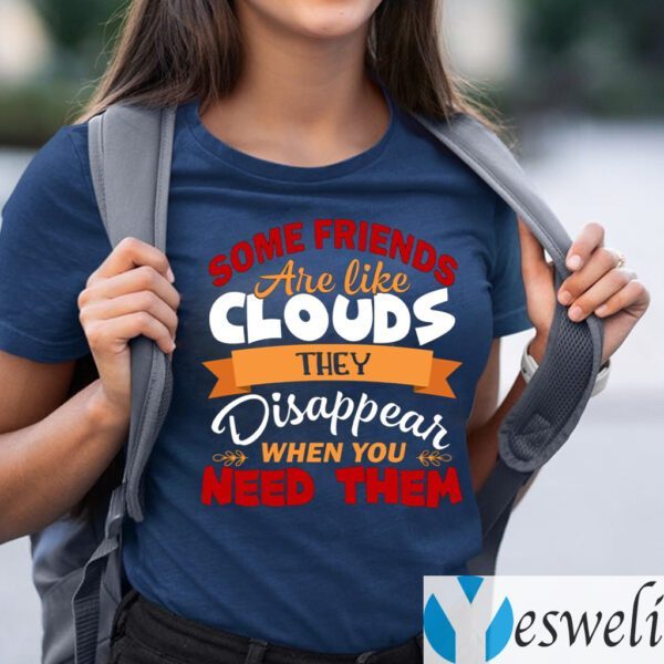 Some Friends Are Like Clouds They Disappear when You Need Them Friend TeeShirt