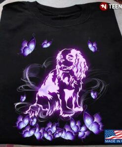 Cocker Spaniel With Butterflies In Heaven For Dog Lover