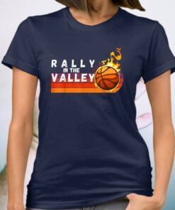 Rally In The Valley Flaming Basketball Phoenix Sunset Retro T-Shirt