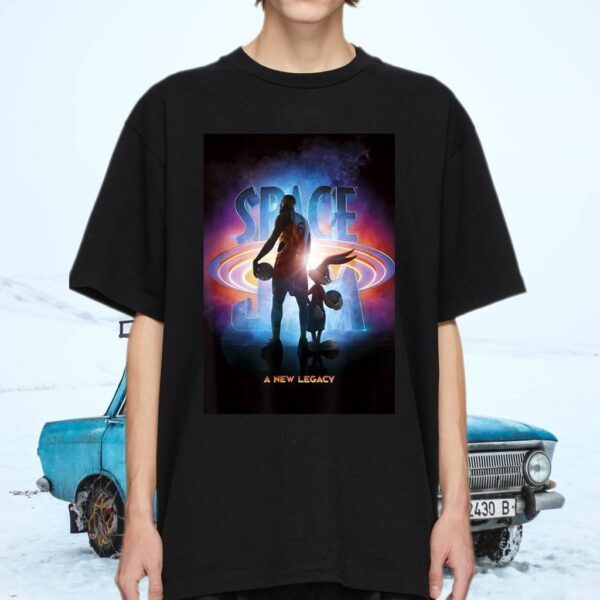 Space Jam A New Legacy Lebron & Bugs Poster Silhouette Shirt
