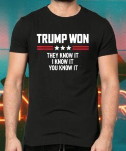 Trump Won They Know It I Know It You Know It Tee-Shirt
