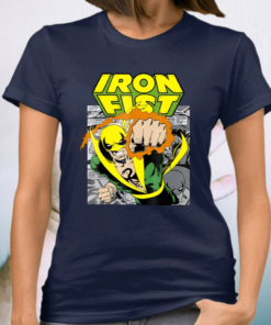 Marvel Iron Fist Retro Comic Panel Art Punch Graphic TeeShirts