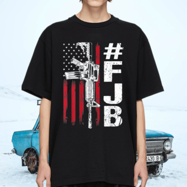 FJB Pro America For Joe Biden FJB Gun USA Distressed Flag Shirt