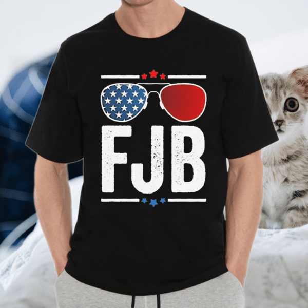 Fjb Joe Biden us flag sunglasses tshirt