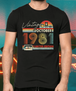 Happy 40th Bday Vintage October 1981 Shirts