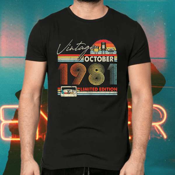 Happy 40th Bday Vintage October 1981 Shirts