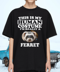 This Is My Human Costume I’m Really A Ferret Pets TShirt