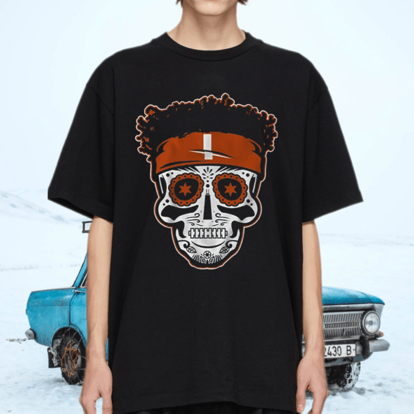 justin fields sugar skull tshirt