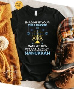 Funny Hanukkah Gifts Cellphone Chanukkah T-Shirt