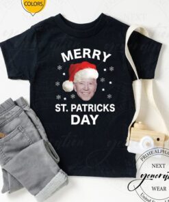 Funny President Joe Biden Merry St. Patricks Day Christmas TShirt