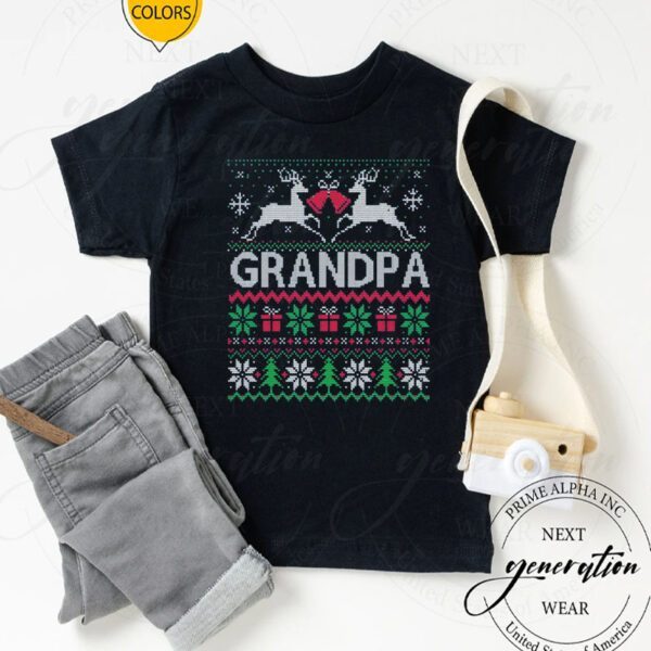 Grandpa Matching Family Ugly Christmas Sweater T-Shirts