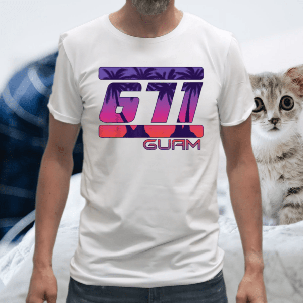 Guam 671 Sunset Style Gift Shirt