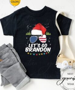 Let's Go Brandon Santa Claus USA Christmas Shades Shirt