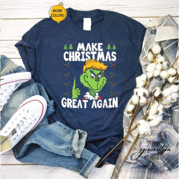Make Christmas Great Again Donald Trump Xmas Funny Gift Shirts