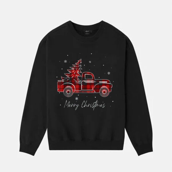 Merry Christmas Buffalo Truck Tree Red Plaid T Shirt