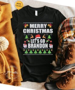 Merry Christmas Let's Go Branson Brandon Ugly Sweater Style T-Shirts