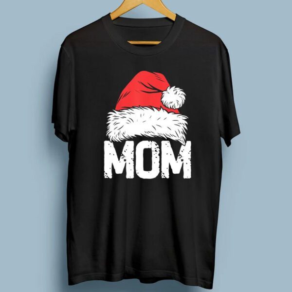 Mom Santa Christmas Family Matching Pajamas Mama Xmas Mother TShirts