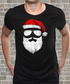 Santa Claus face Sunglasses with Hat Beard Christmas T-Shirts