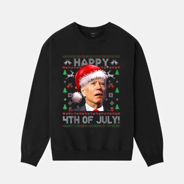 Santa Joe Biden Happy 4th of July Ugly Christmas Sweater T-Shirts