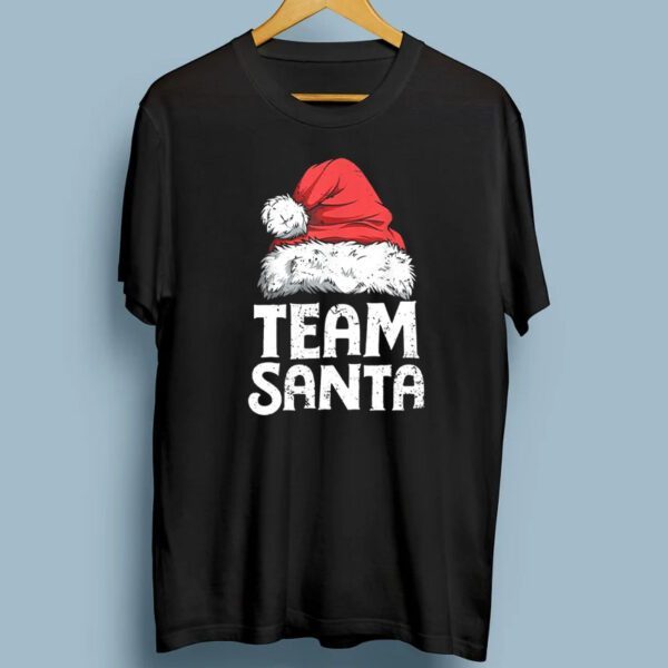 Team Santa Christmas Squad Family Matching Pajamas Boys Men T-Shirts